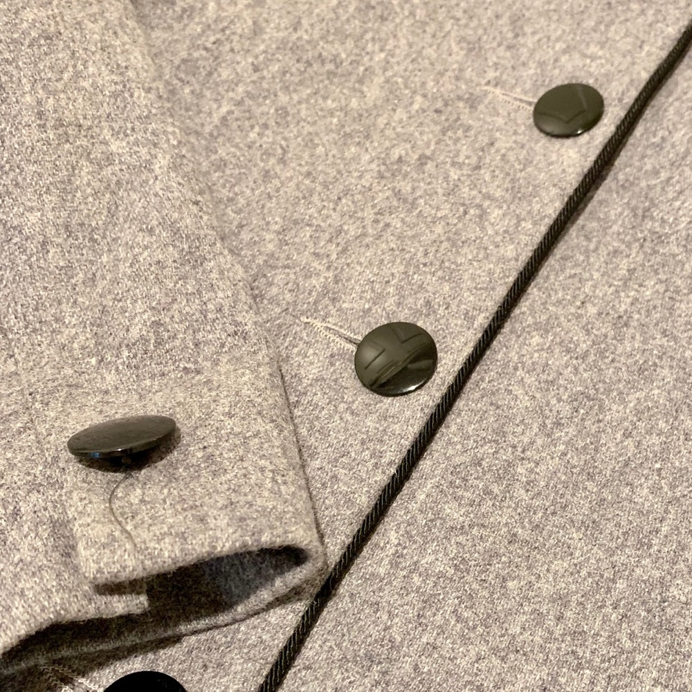 Vintage Cropped Wool Jacket with Black Trim 6P - Picture 5 of 7